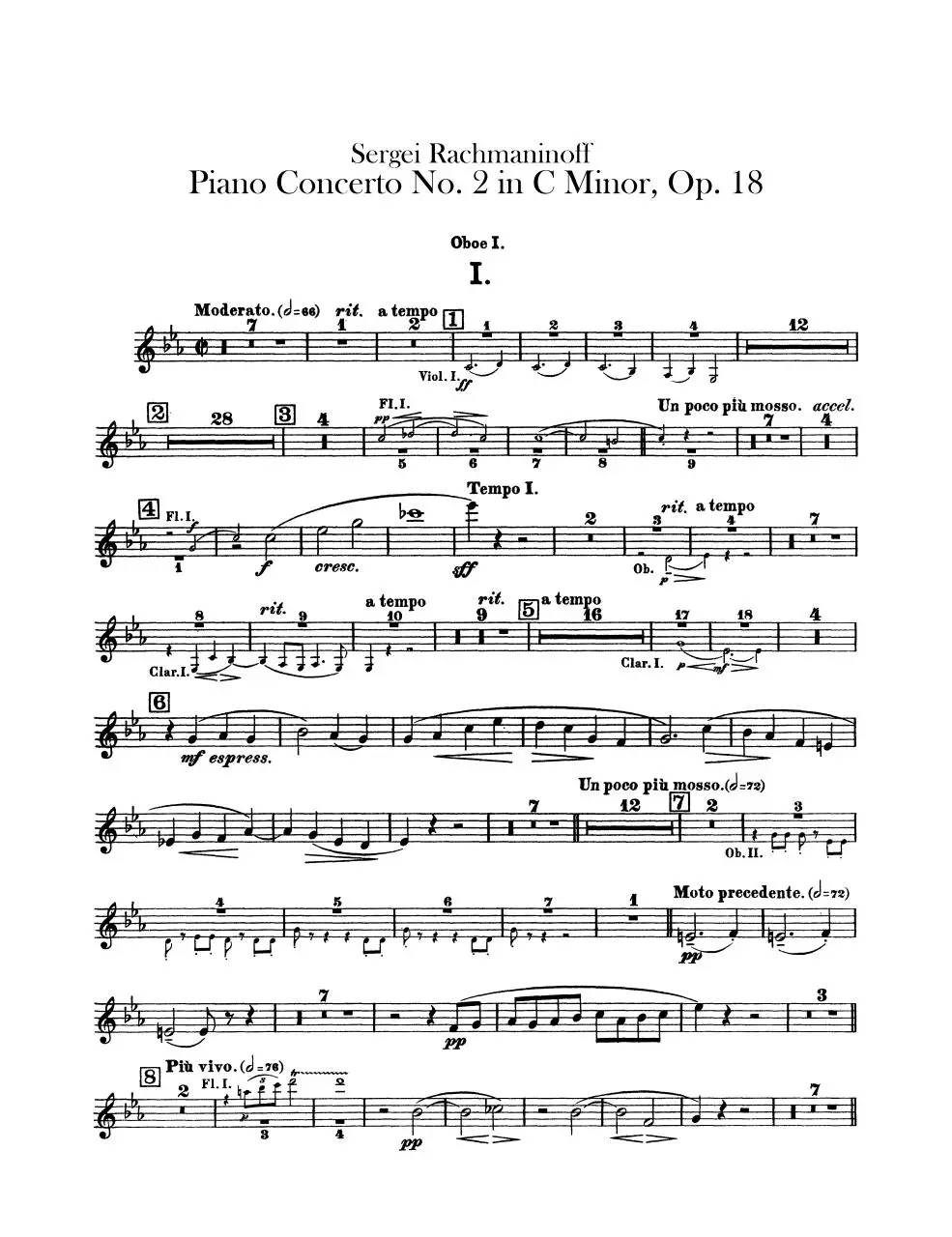 Page 1 of 11, Rach 2 Oboes