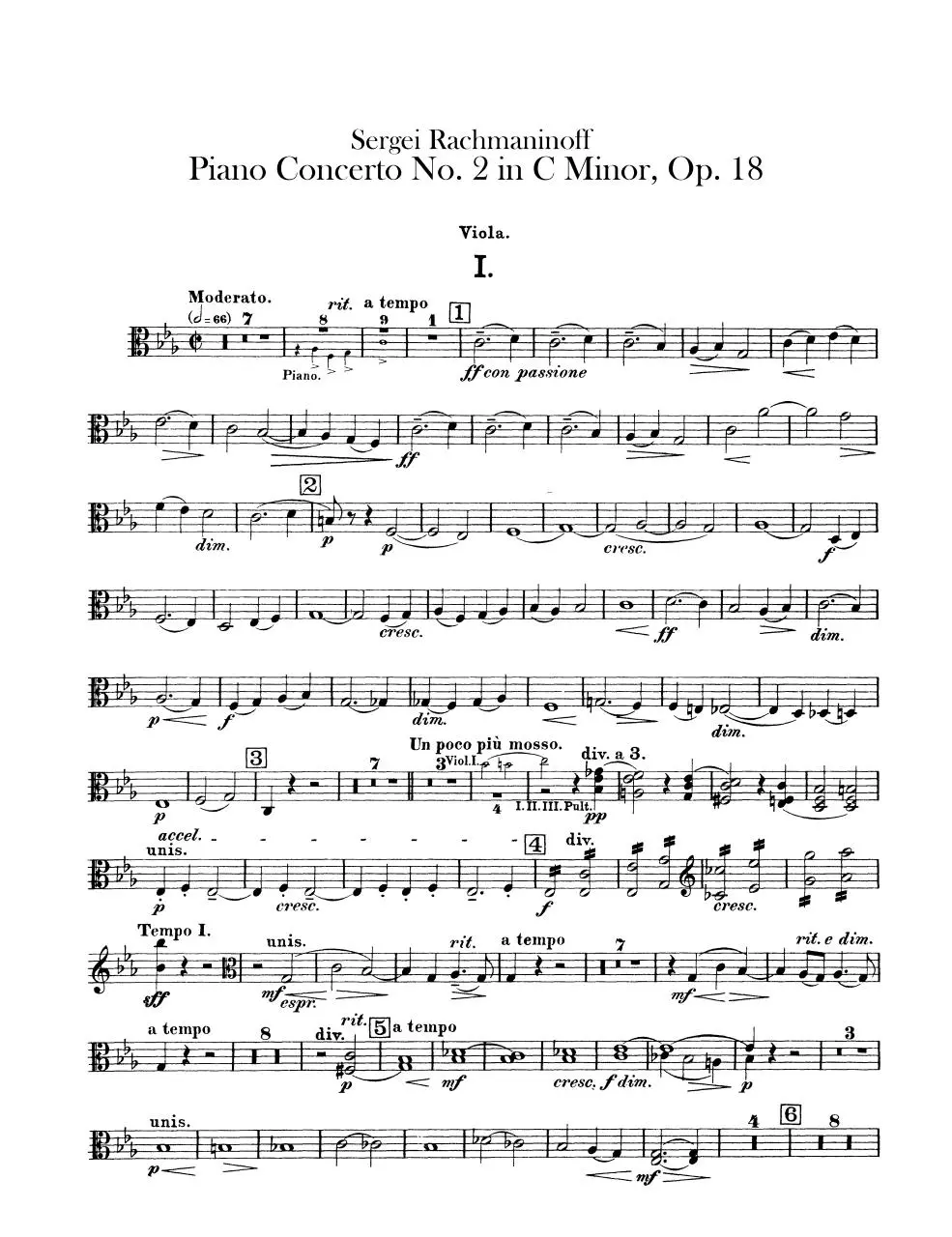 Page 1 of 8, Rach 2 Viola