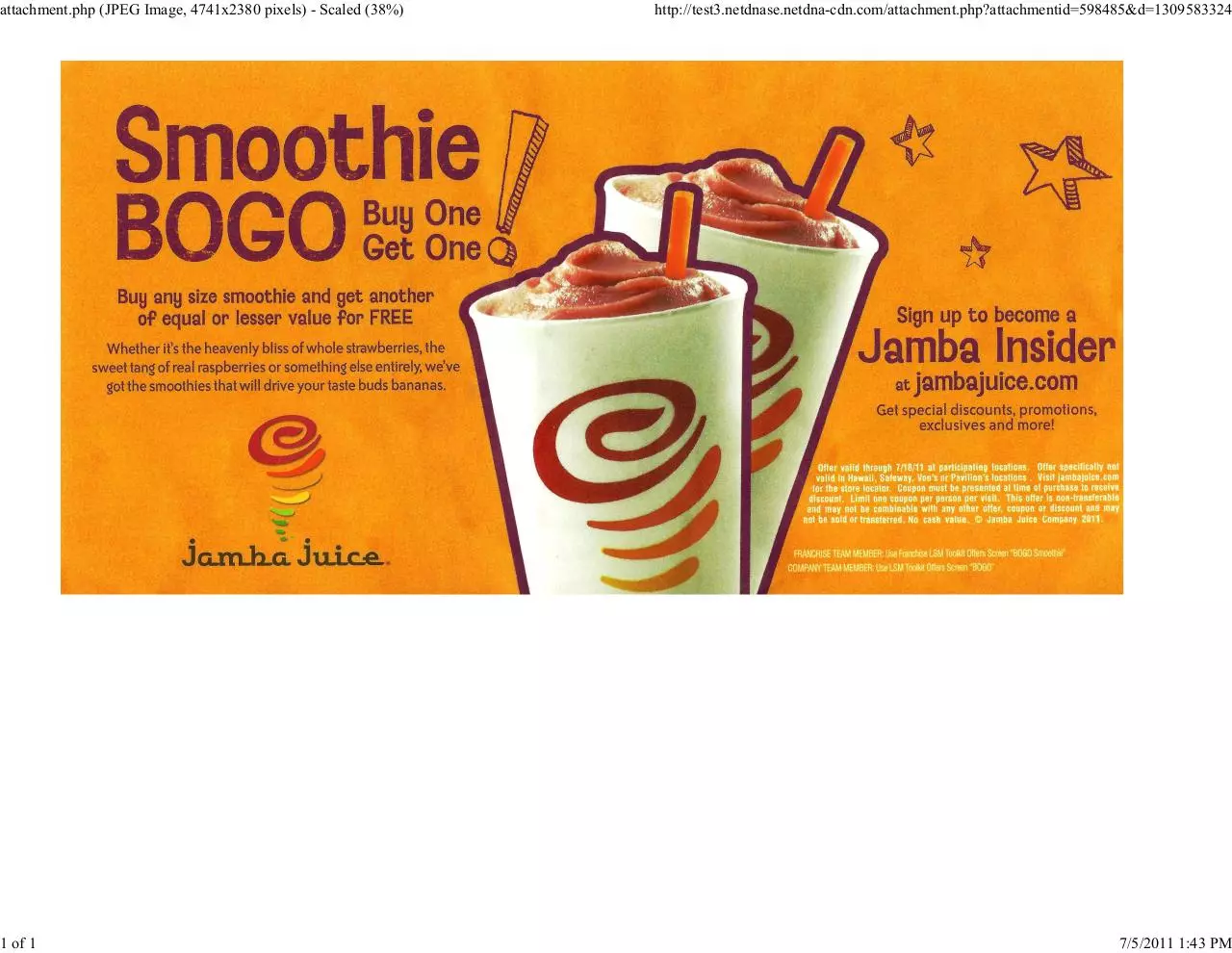 Page 1 of 1, jamba