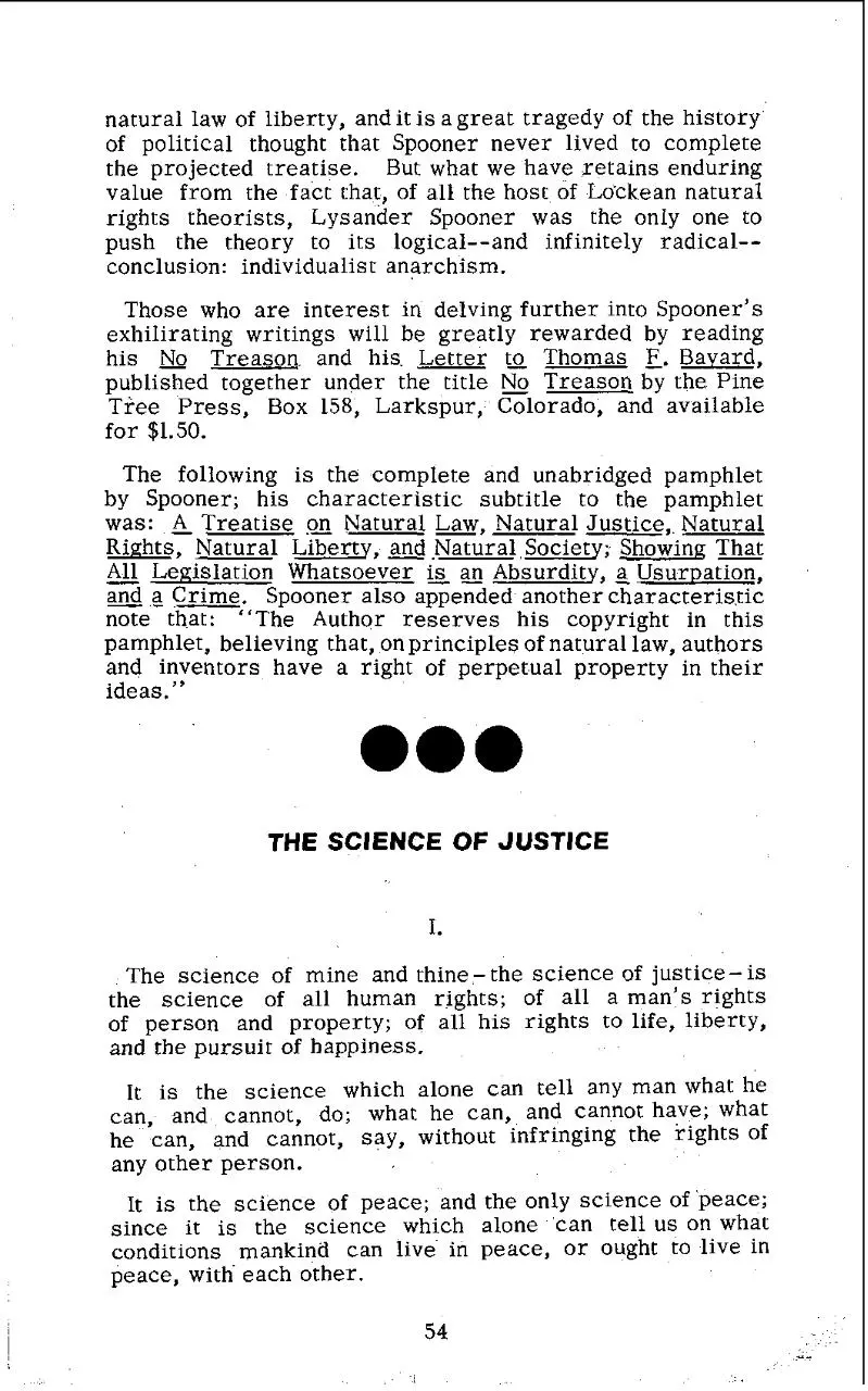 Page 2 of 15, Lysander Spooner Science of Justice