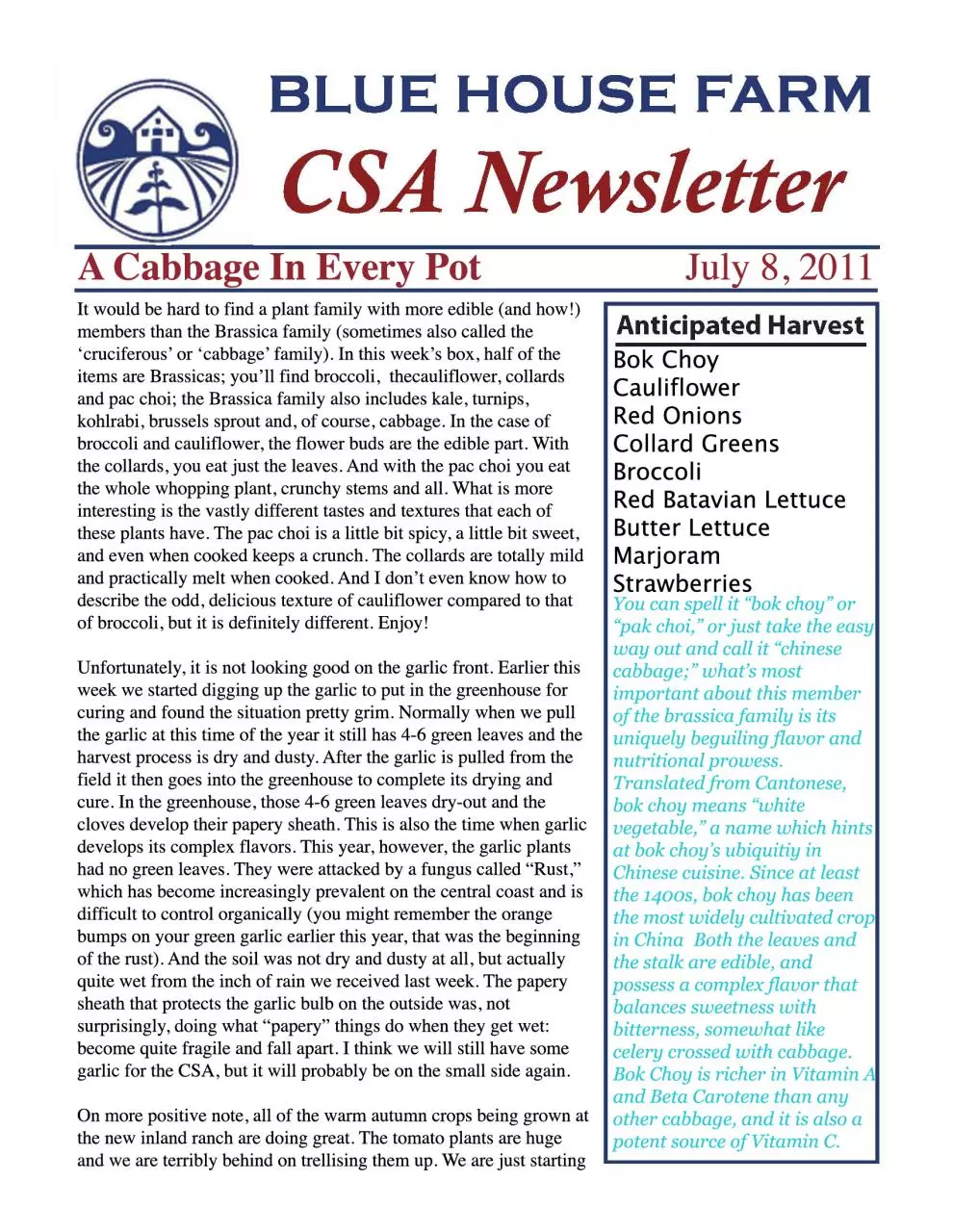 Page 1 of 2, 07.08 Newsletter