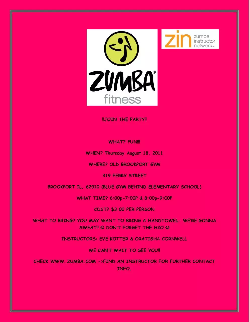 Page 1 of 1, pJOIN THE PARTY FLYER