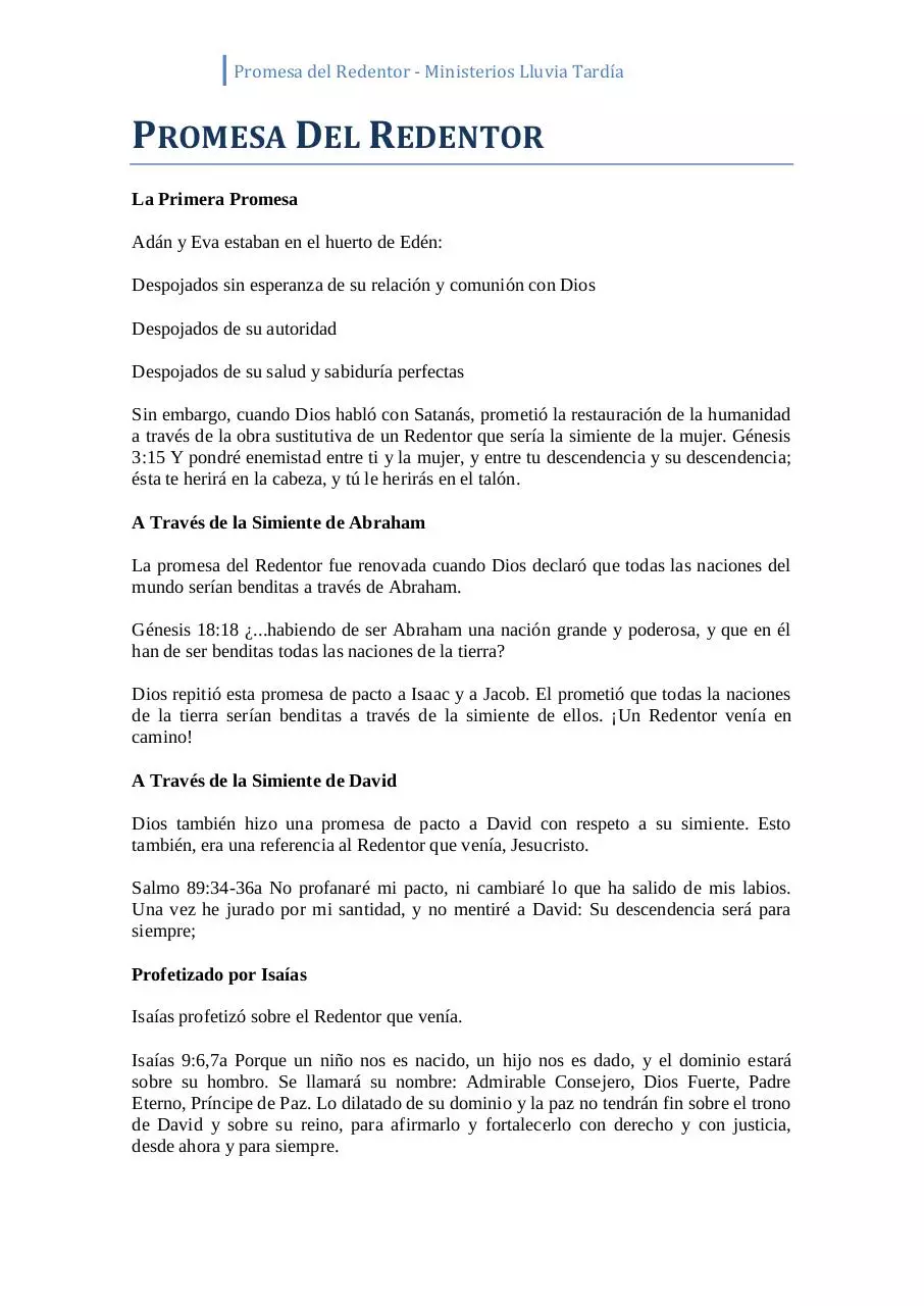 Page 1 of 2, Promesa Del Redentor