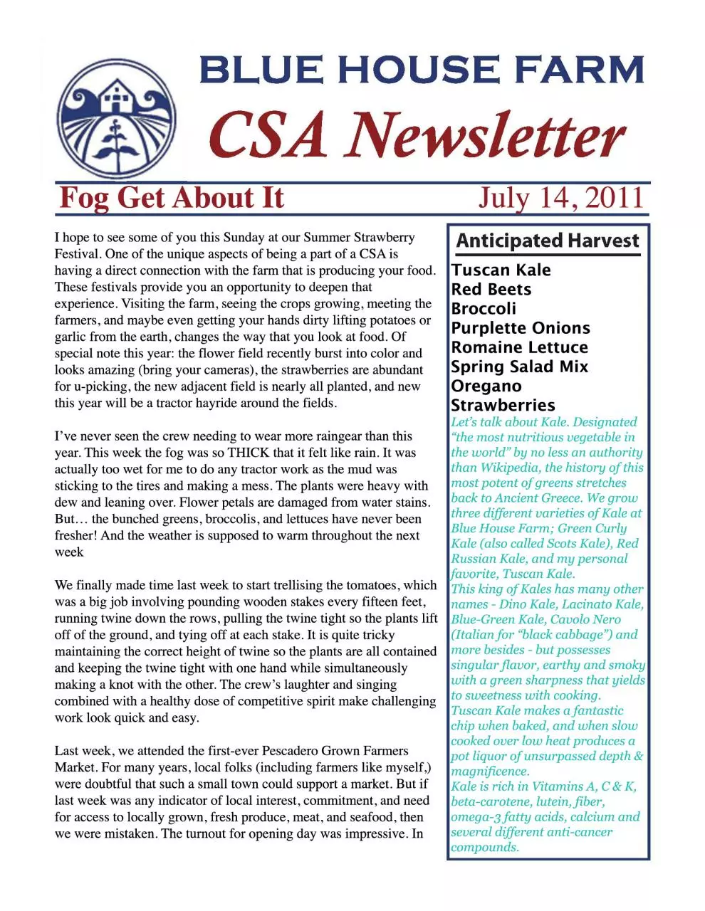 Page 1 of 2, 07.14 Newsletter