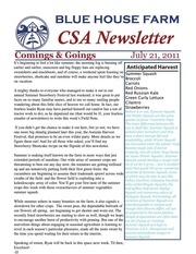 Page 1, 07.21 Newsletter Page