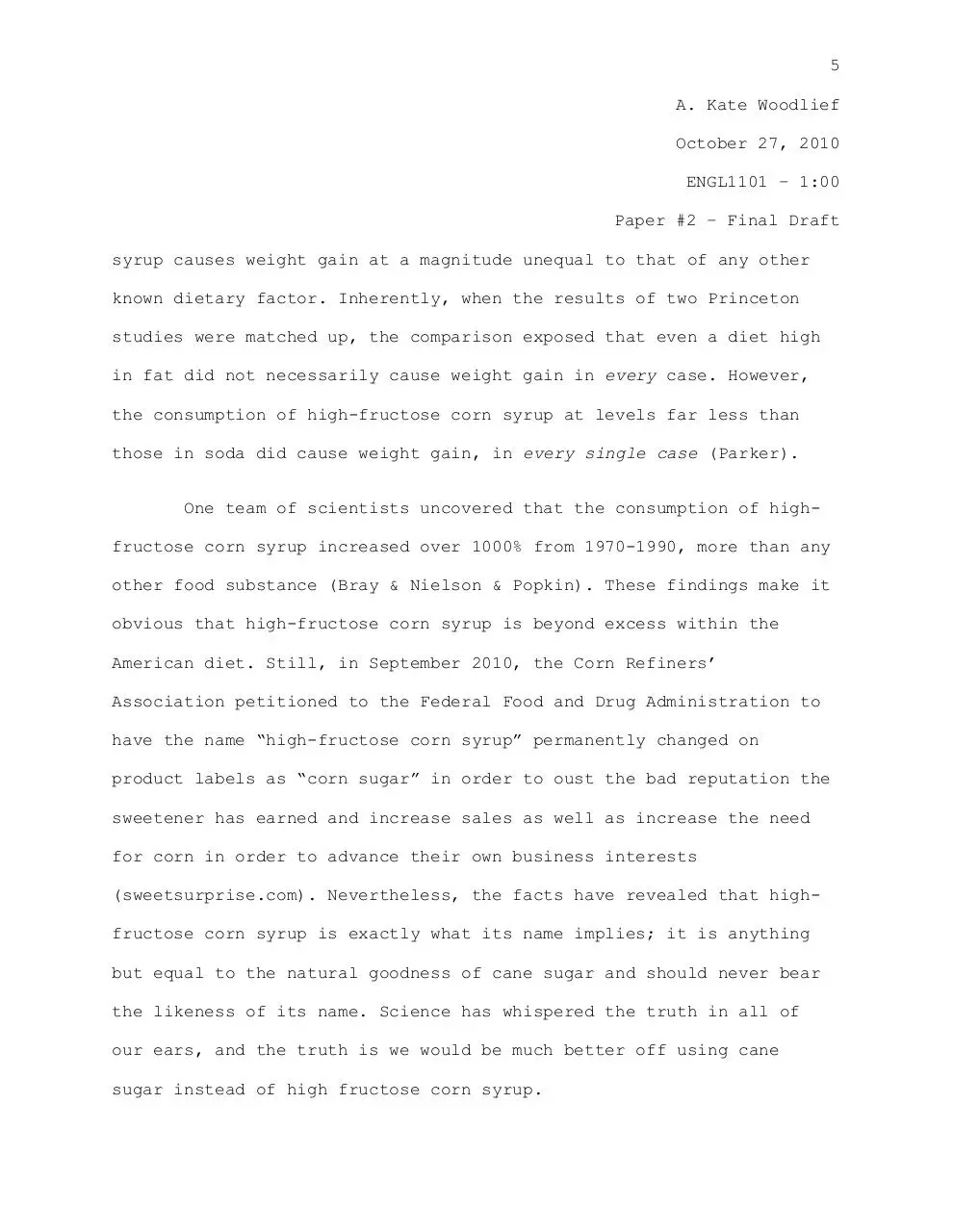 Page 5 of 5, High Fructose, Highly Frightening