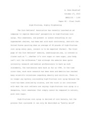 Page 1, High Fructose, Highly Frightening