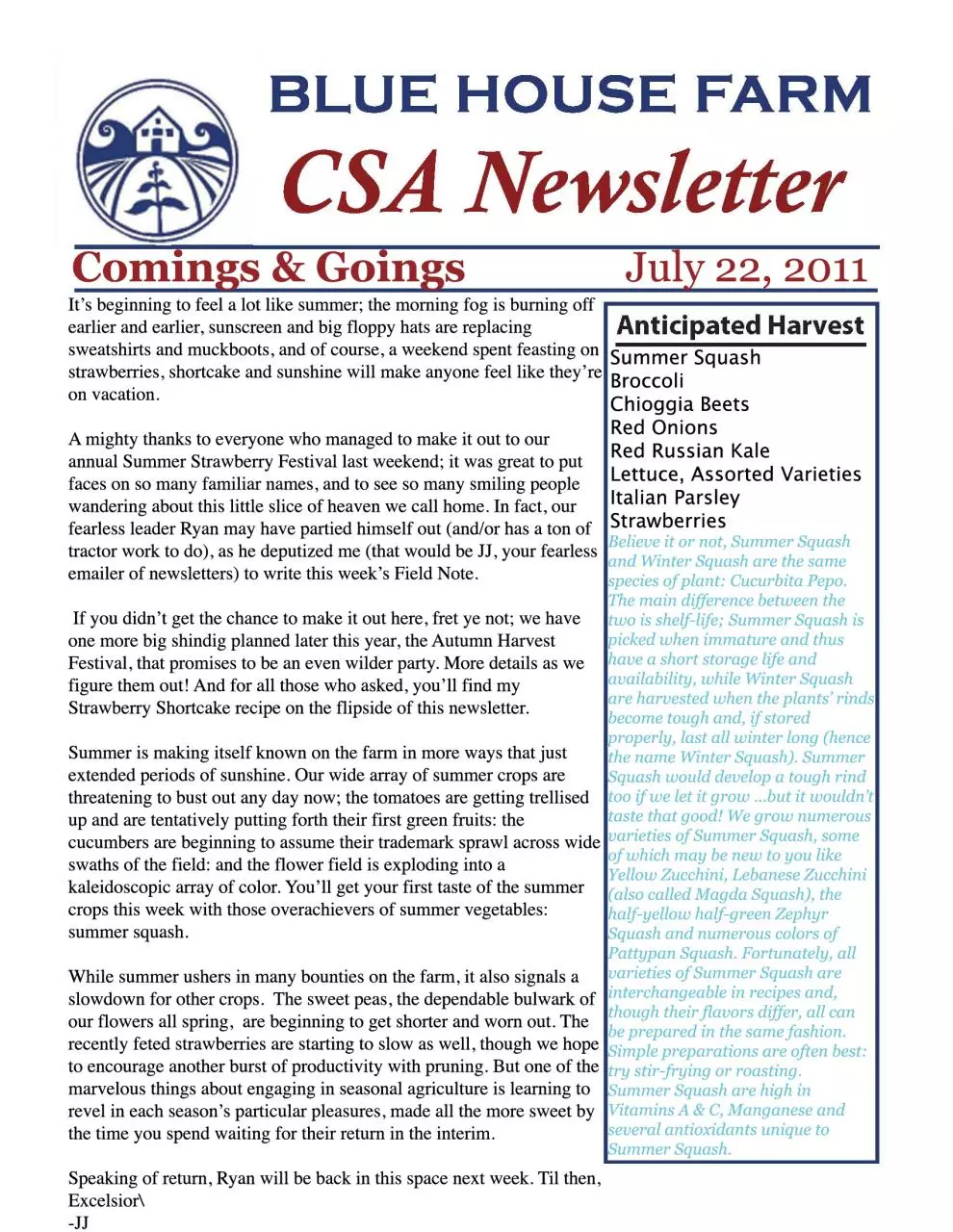 Page 1 of 2, 07.22 Newsletter