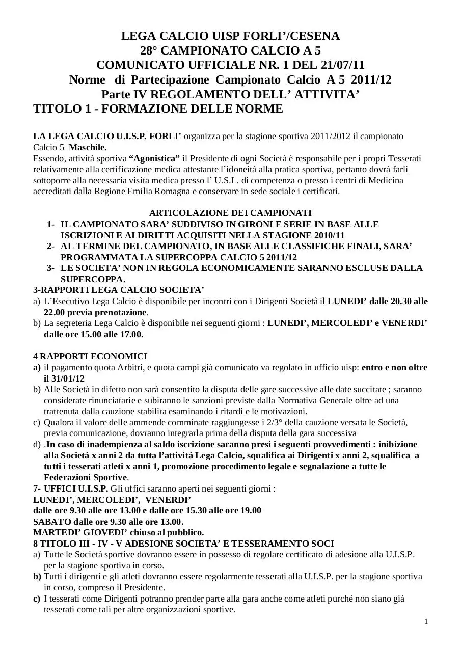 Page 1 of 22, C5 materiale iscrizione S.S. 2011 2012