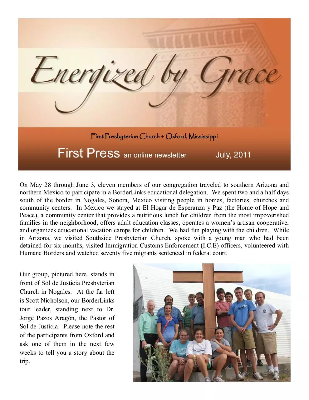 Page 1 of 21, July 2011 Newsletter