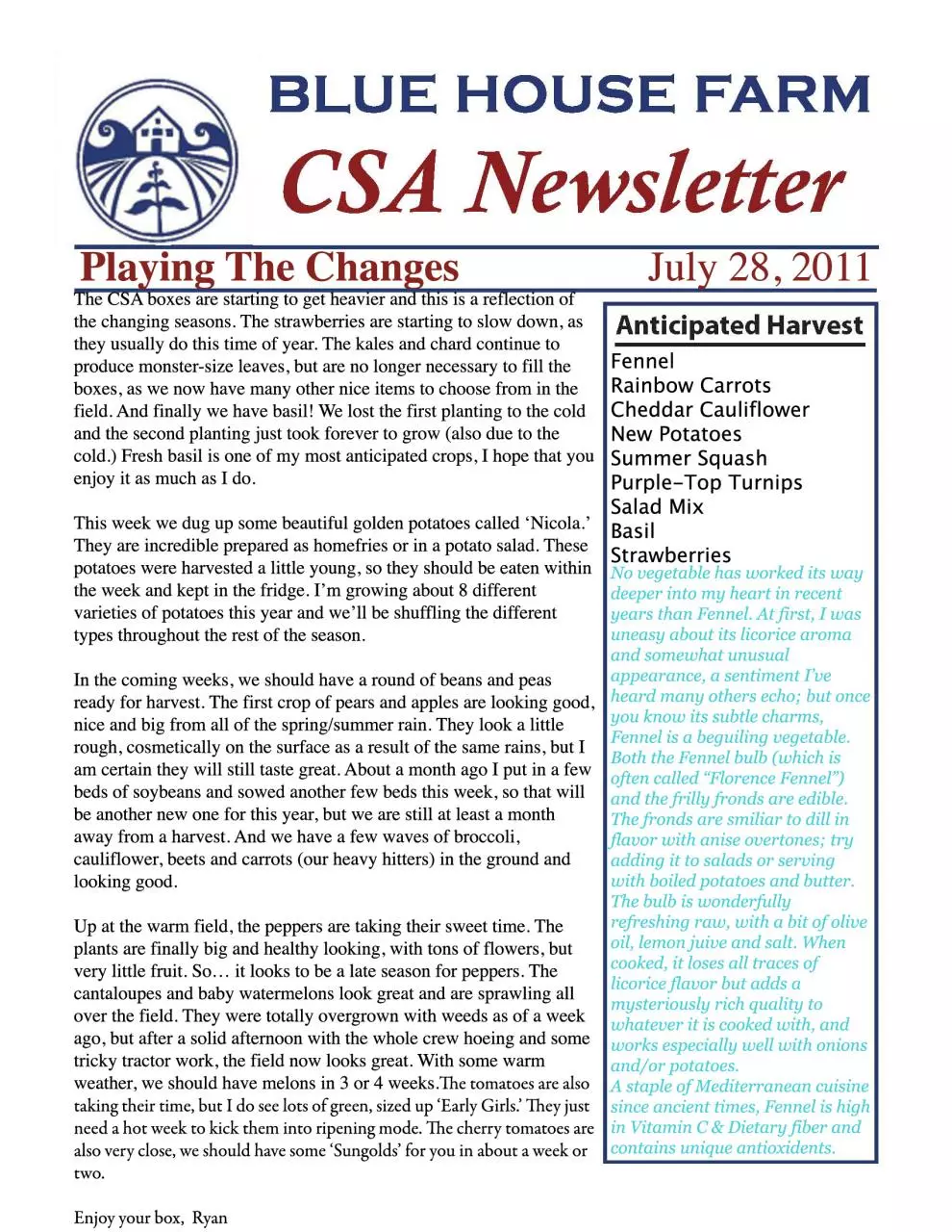 Page 1 of 2, 07.28 Newsletter