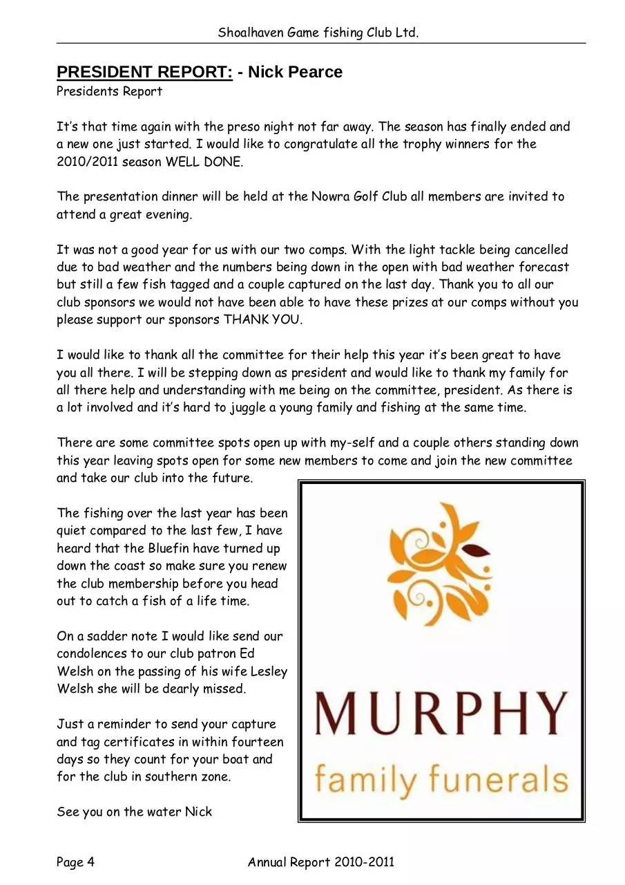 Page 4 of 27, SHGFC yearbook 2010 2011