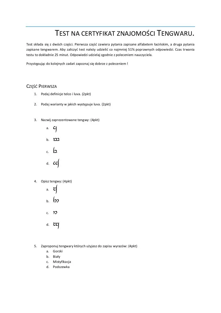 Page 1 of 2, Tengwar test