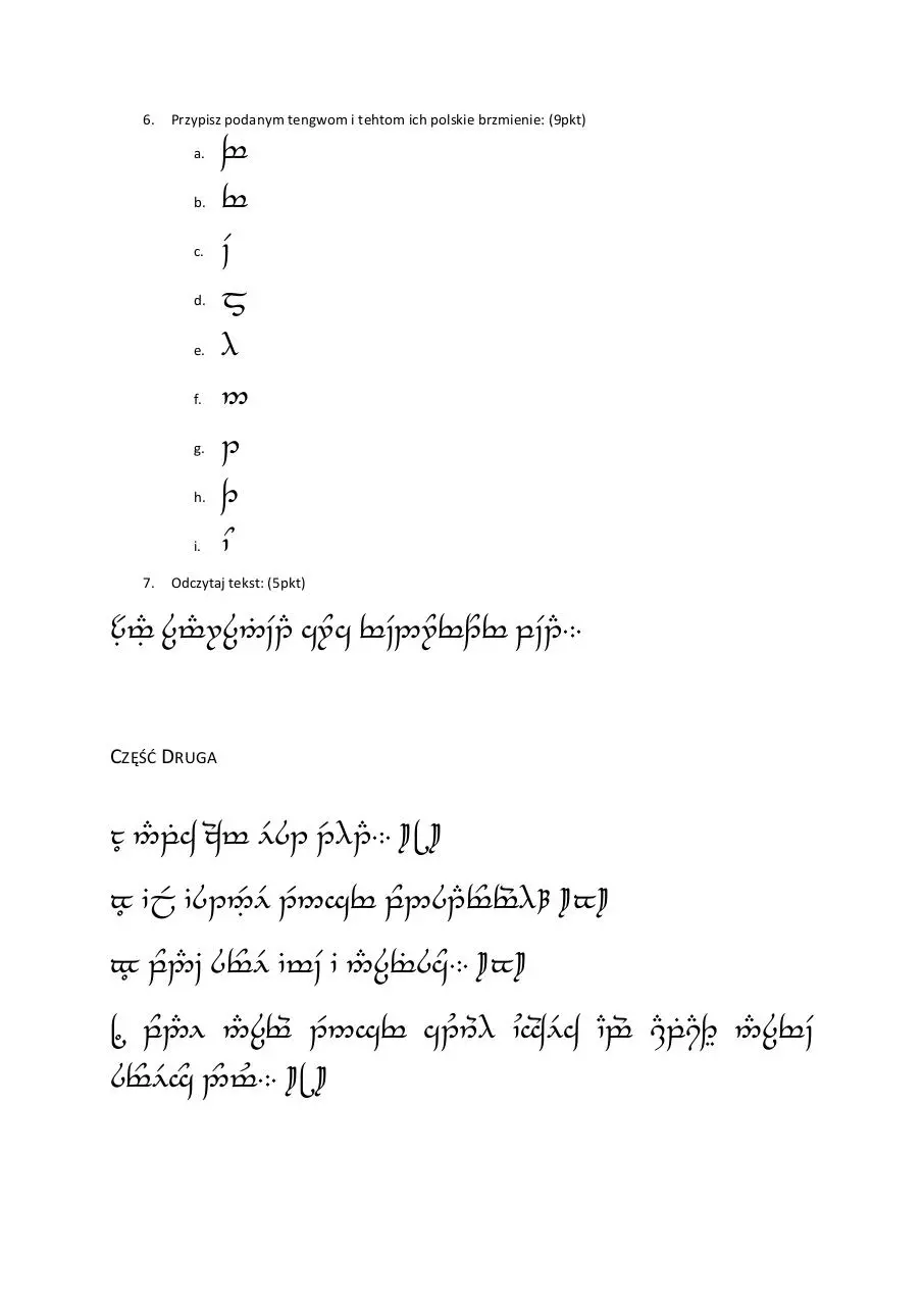 Page 2 of 2, Tengwar test