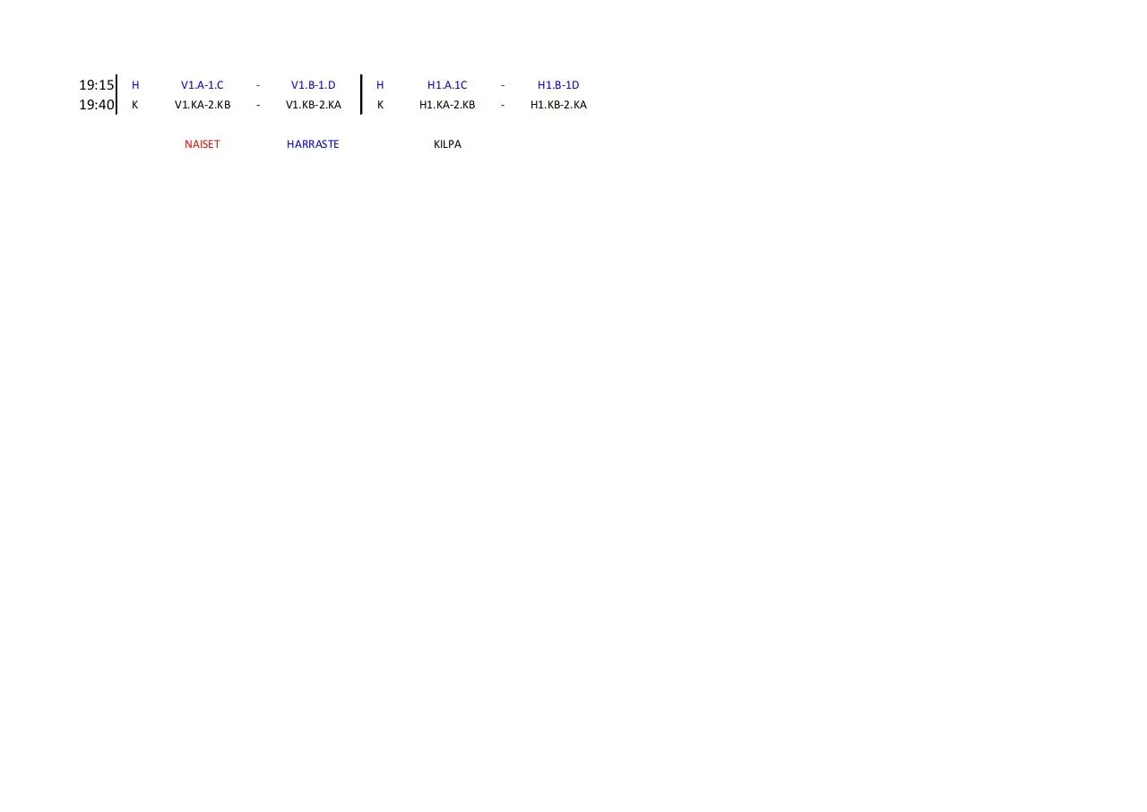 Page 2 of 2, Otteluohjelma ja yhteystiedot 2011