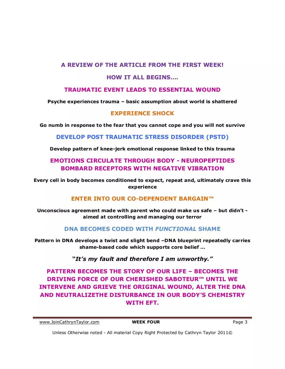 Page 3 of 25, 20x20 Week Four Booklet