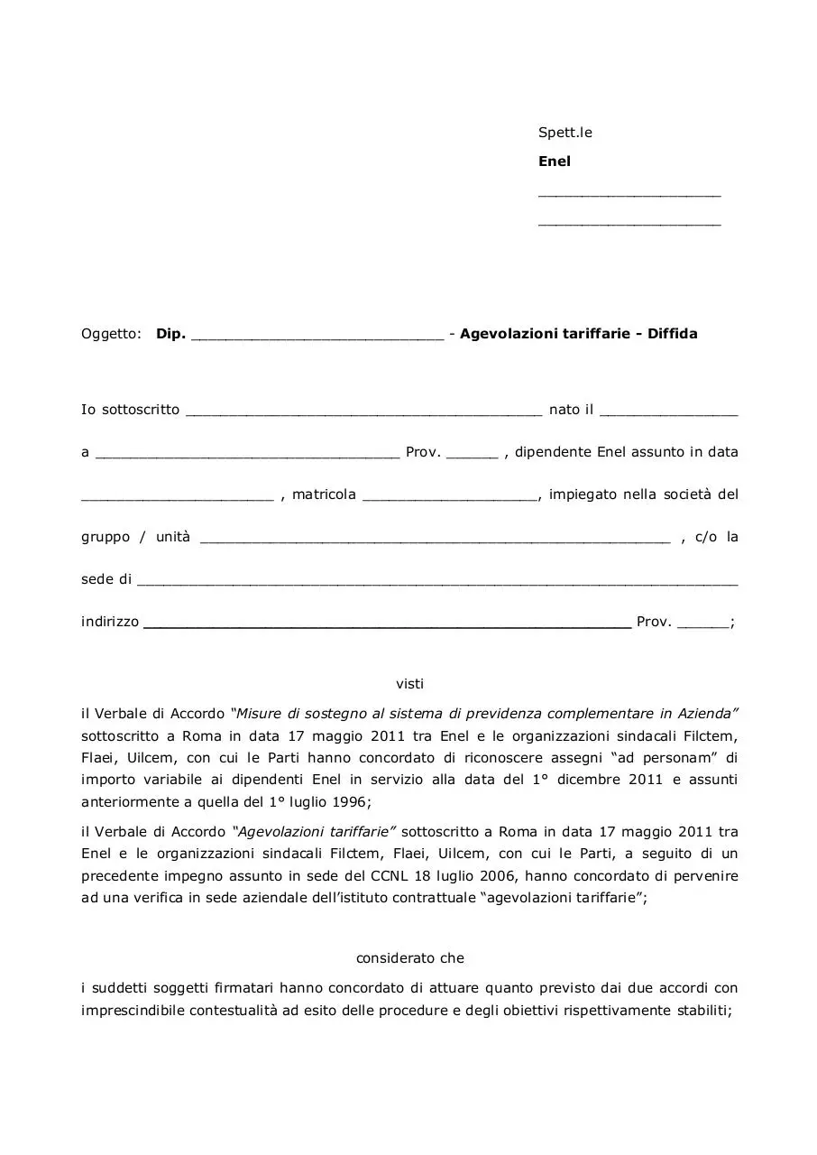 Page 1 of 2, Agev tariffarie Diffida non iscritti