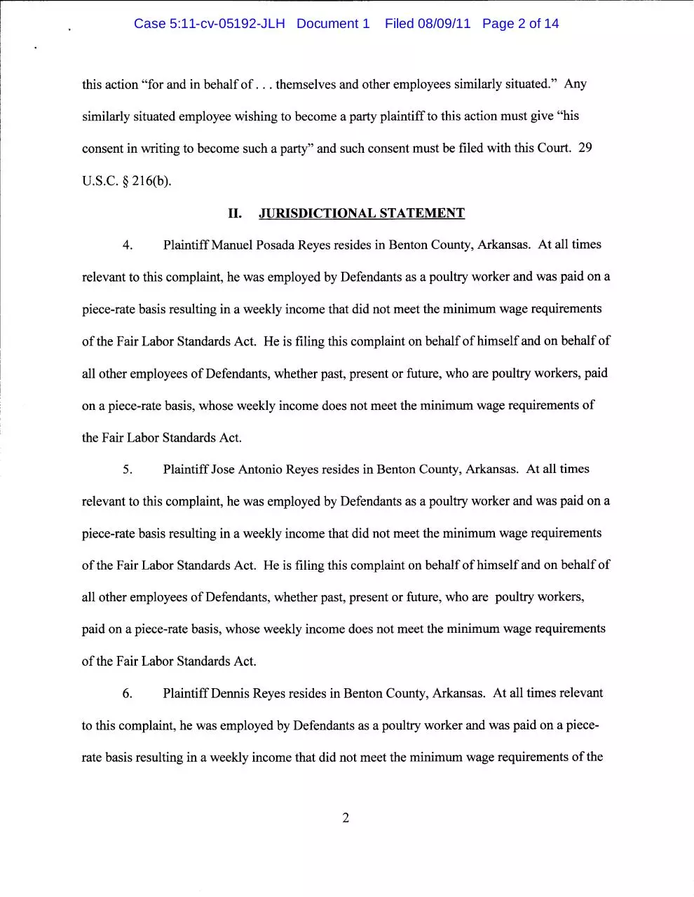 Page 2 of 14, #1 Complaint
