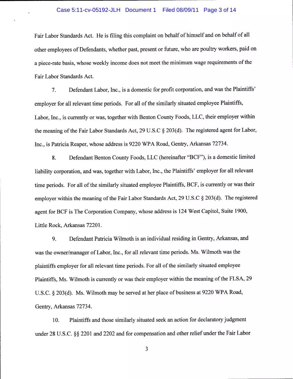 Page 3 of 14, #1 Complaint