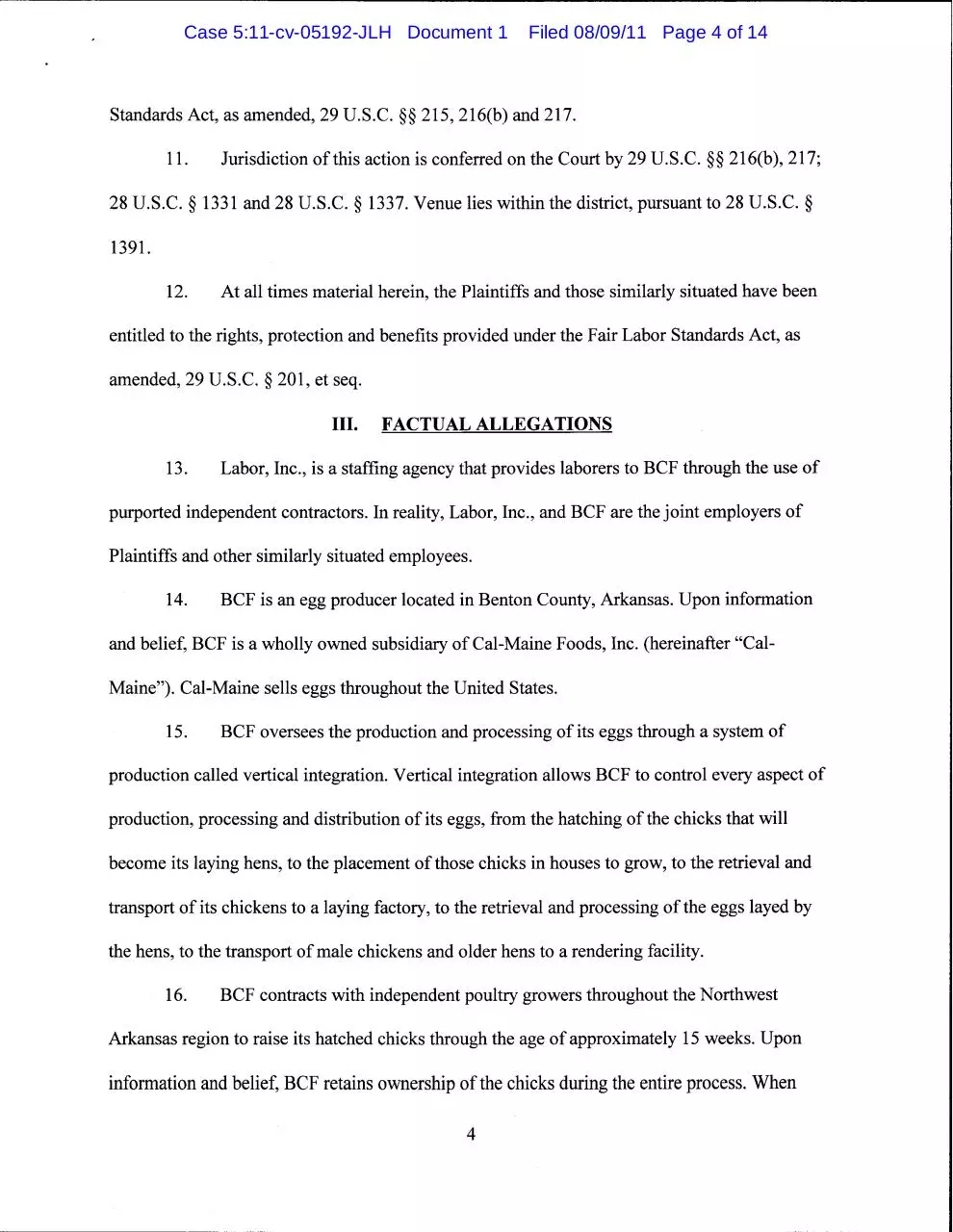 Page 4 of 14, #1 Complaint