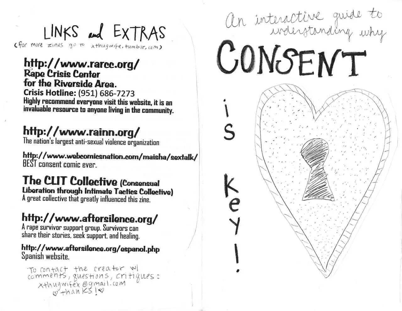 Page 1 of 6, consent zine 2