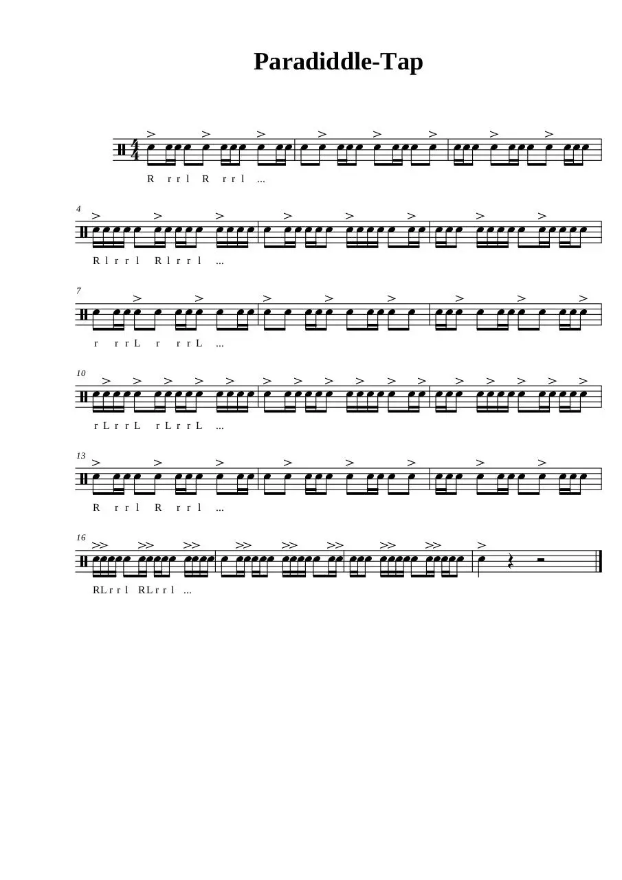 Page 1 of 1, Paraddidle Tap 2011