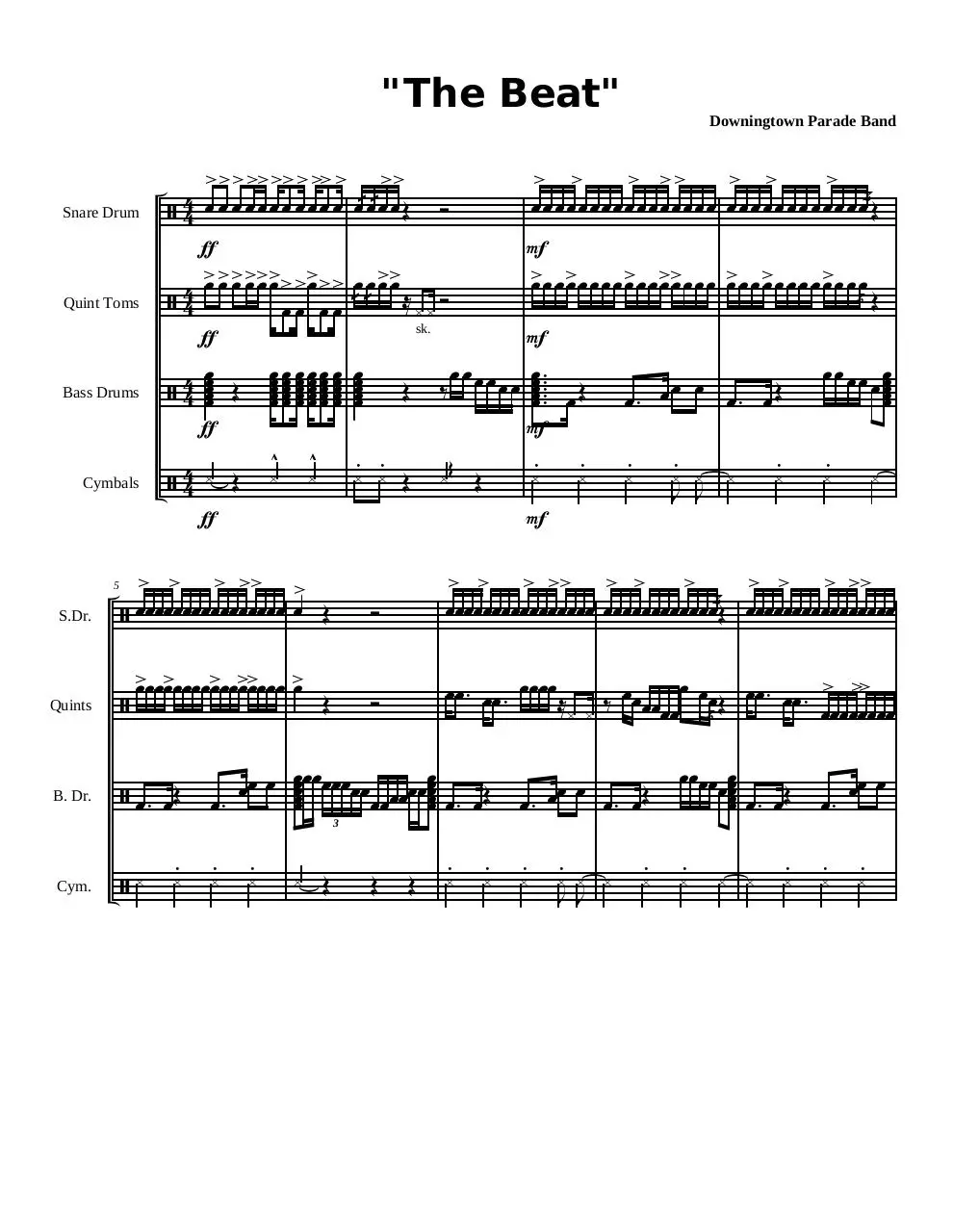 Page 1 of 3, thebeat score