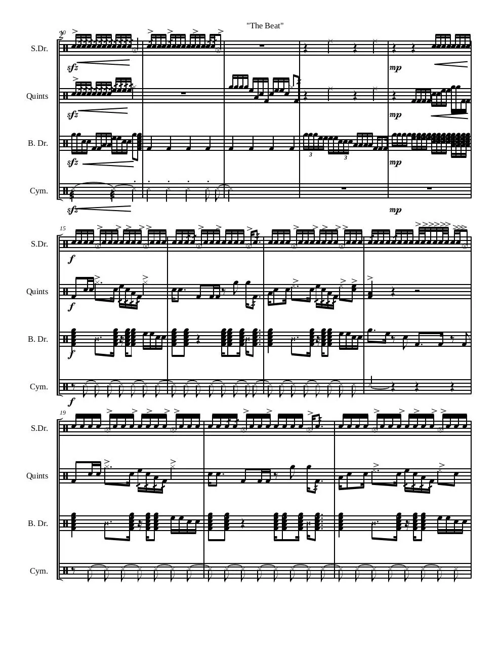 Page 2 of 3, thebeat score