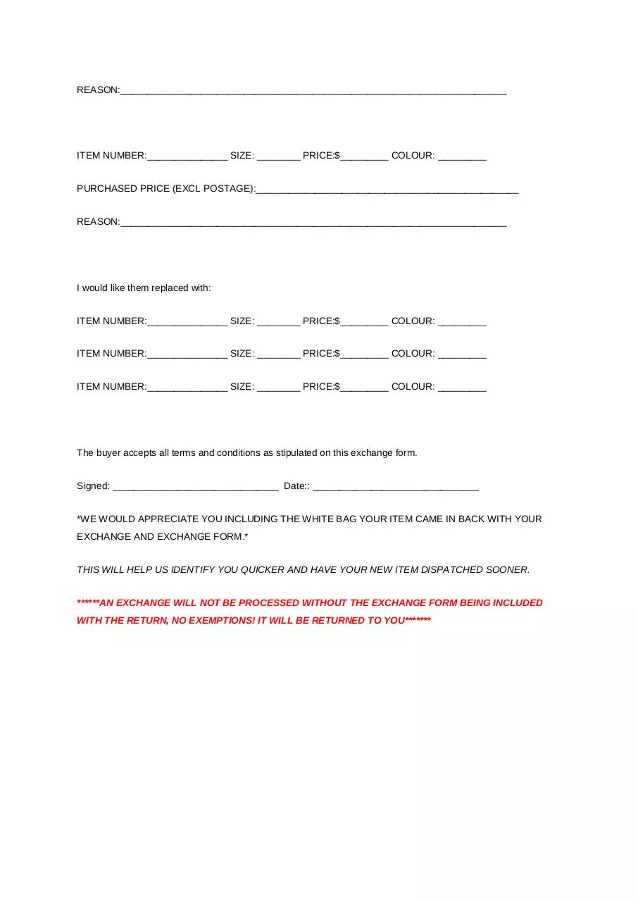 Page 3 of 3, exchangeform