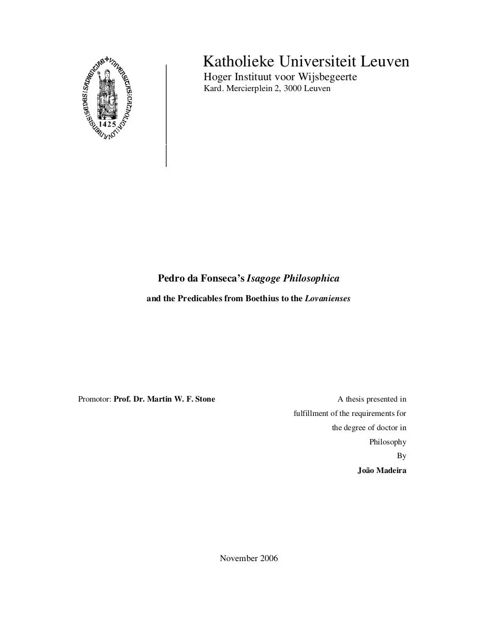 Page 1 of 390, thesis Madeira PedroDaDopnsecasIsagoge