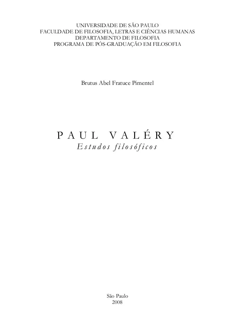 Page 1 of 187, DissPimentelValeryEstudosFilosoficos doc