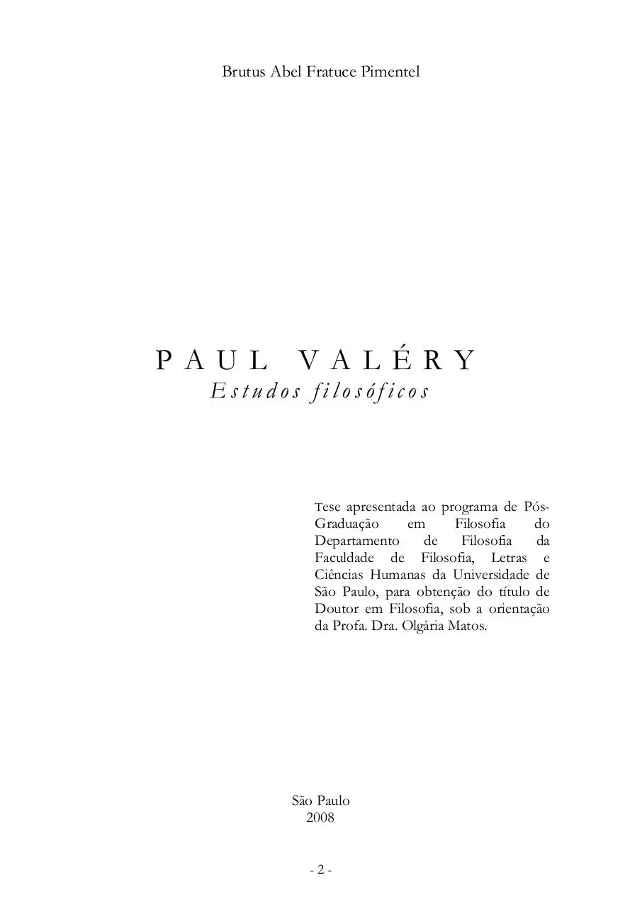 Page 2 of 187, DissPimentelValeryEstudosFilosoficos doc