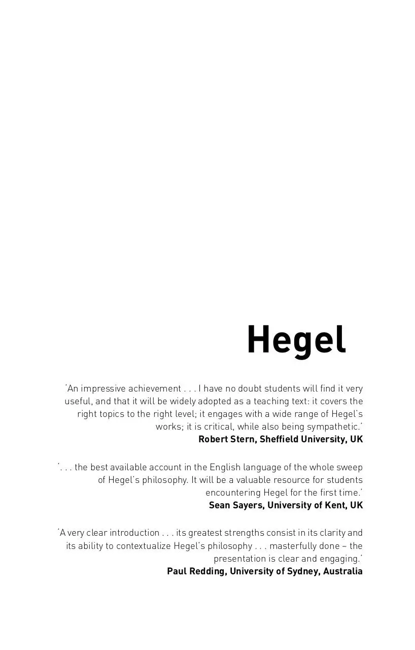 Page 2 of 374, Beiser Hegel (The Routledge Philosophers)
