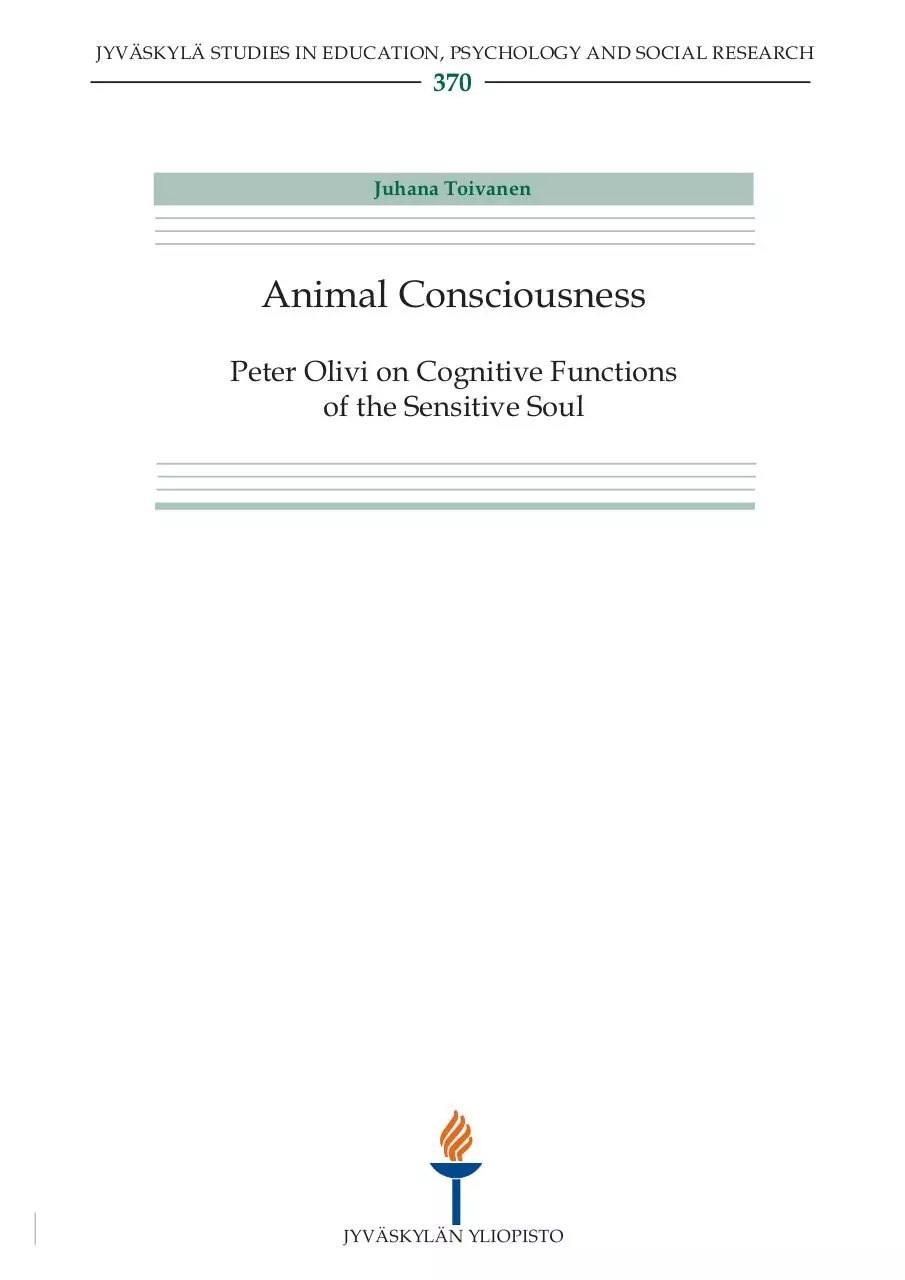 Page 1 of 367, DissToivanenPeterOliviSensitiveSoul