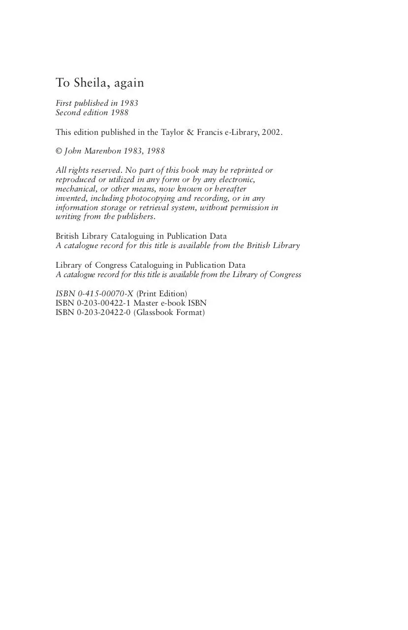 Page 5 of 214, MarenbonEarly Medieval Philosophy (480 1150) An Introduction
