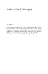 Page 2, MarenbonEarly Medieval Philosophy (480 1150) An Introduction