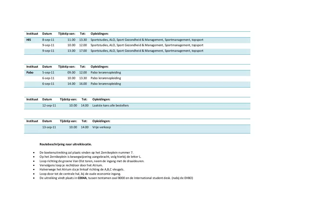 Page 3 of 3, Uitreikplanning Definitief