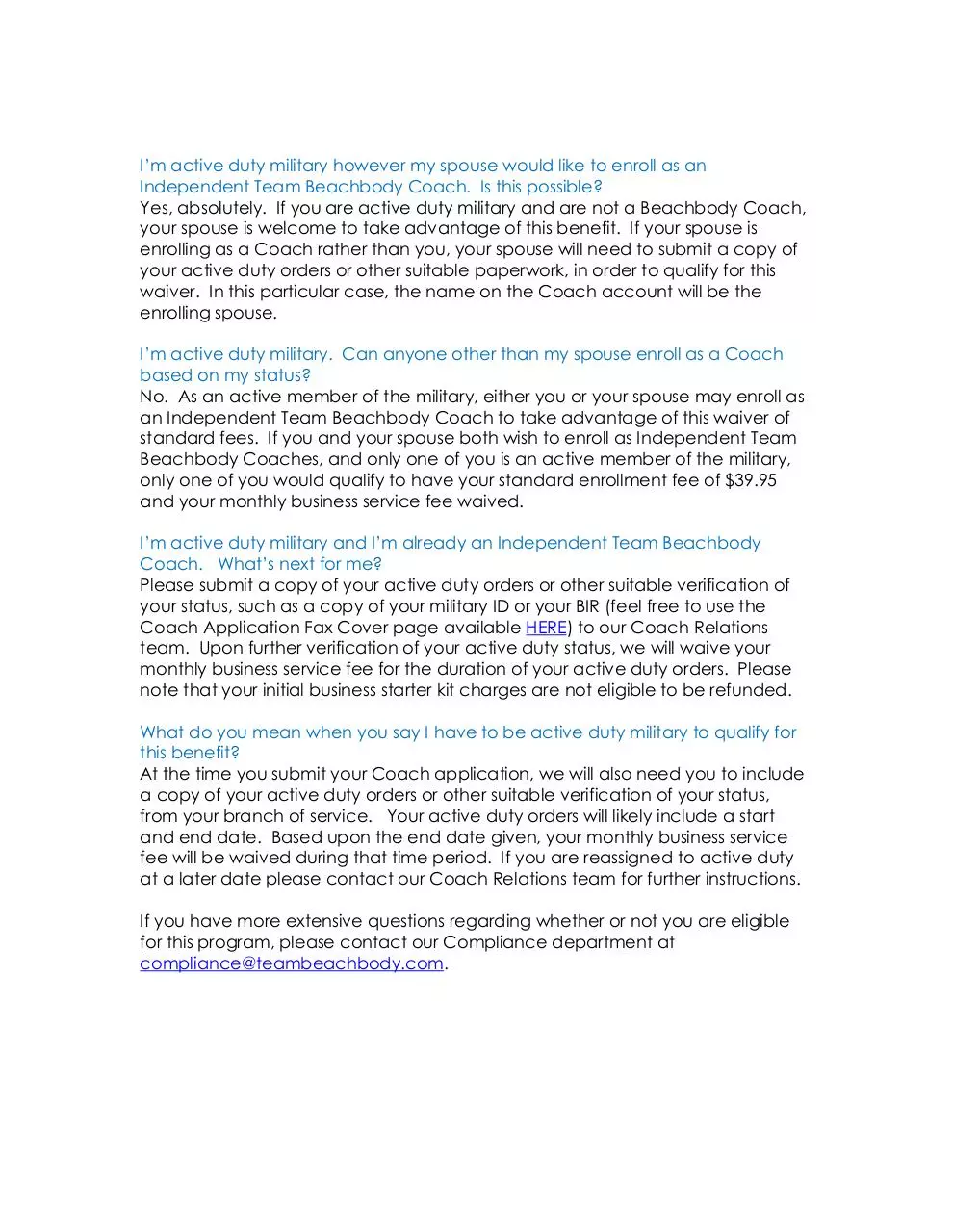 Page 2 of 2, Military Coach FAQs sp