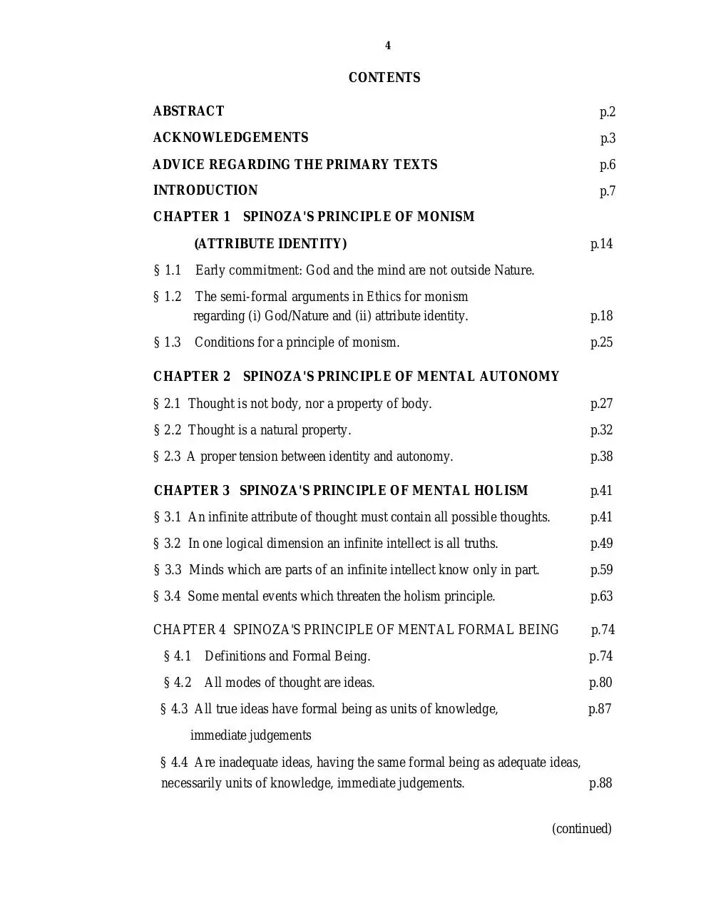 Page 4 of 191, DrThesisGullan Whur SpinozasMind BodyProblem