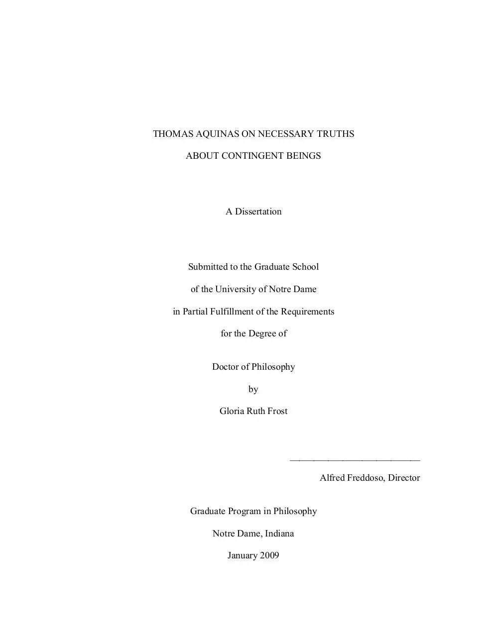 Page 1 of 179, thesisFrostThomasOnContingentBeings
