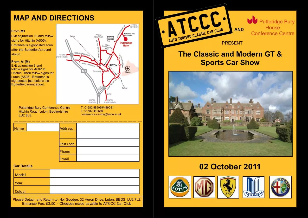 Page 1 of 2, ATCCC Putteridge bury