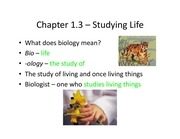 study of life