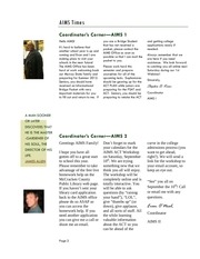 Page 2, September 2011 Newsletter