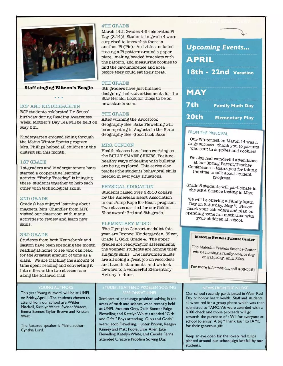 Page 2 of 9, 2011springnewsletter