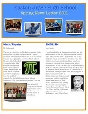 Page 3, 2011springnewsletter