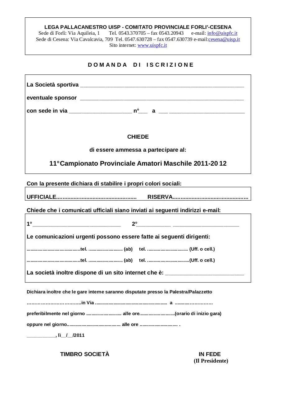 Page 2 of 3, Campionato Basket 2011 2012 materiale iscrizione