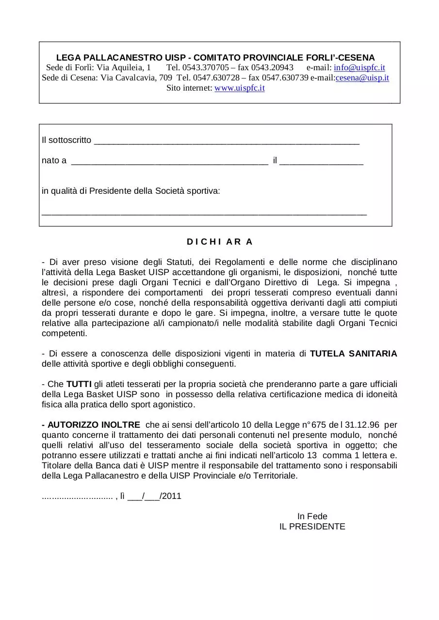 Page 3 of 3, Campionato Basket 2011 2012 materiale iscrizione