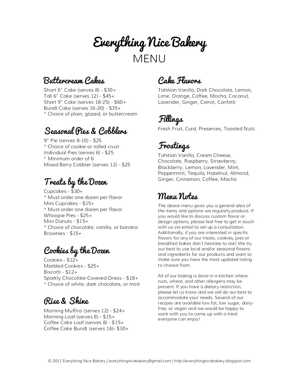 Document preview Everything Nice Bakery Menu.pdf - page 1/1