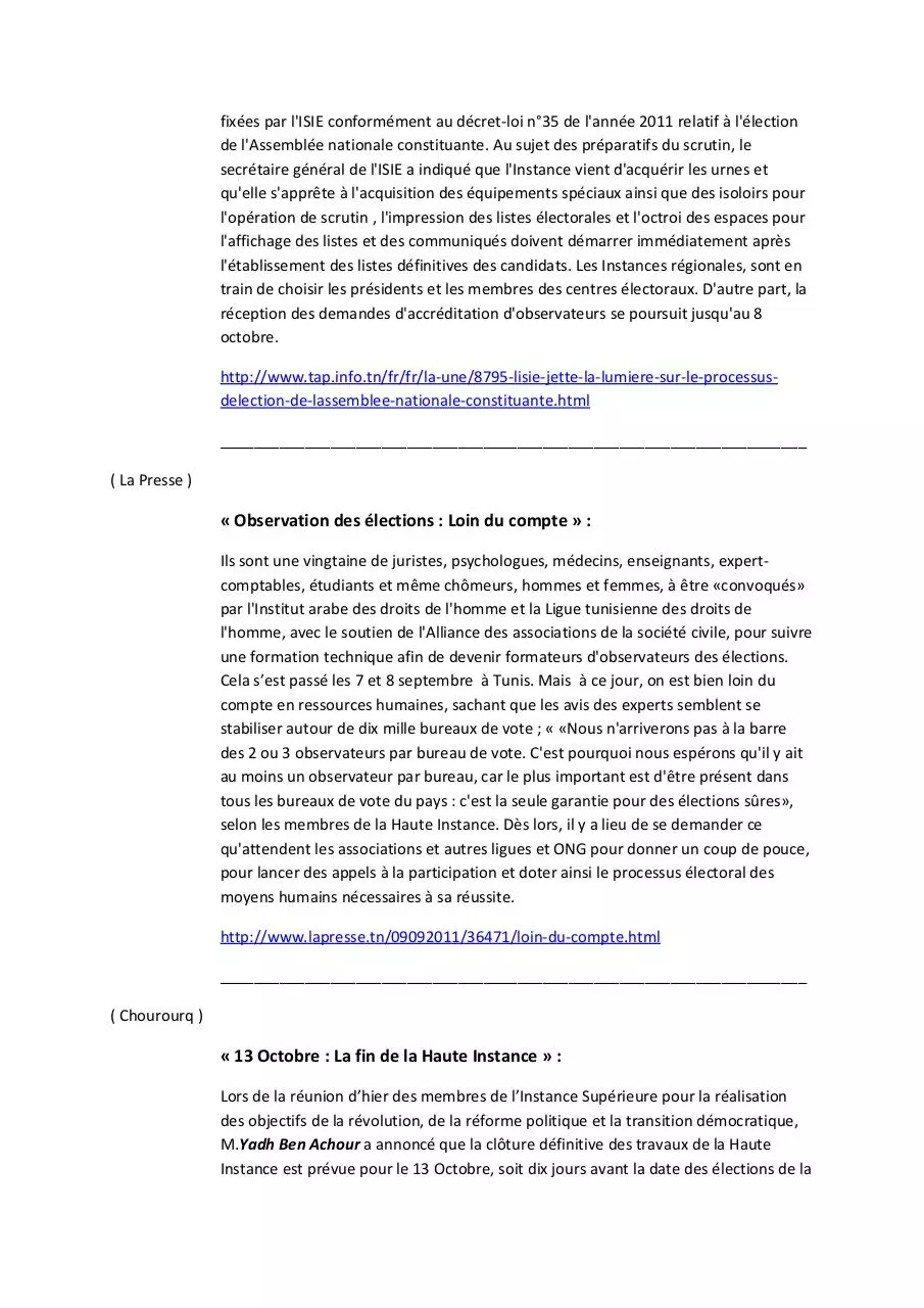 Page 2 of 4, REVUE POLITIQUE DU 09 09 2011