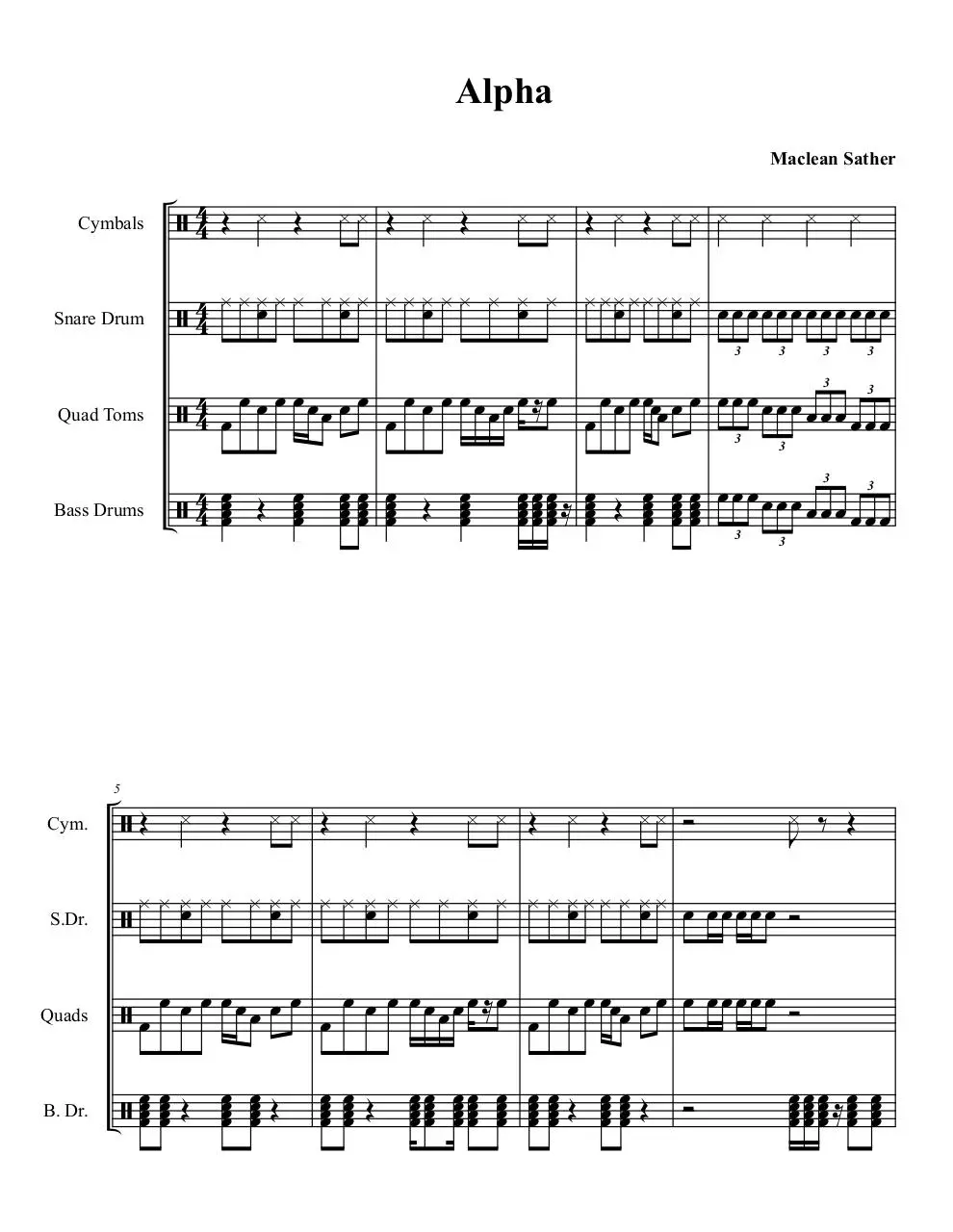 Page 1 of 4, Alpha